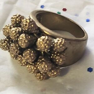 Kiam Family Bronze Tone Textured Cha Cha Ring Size 8